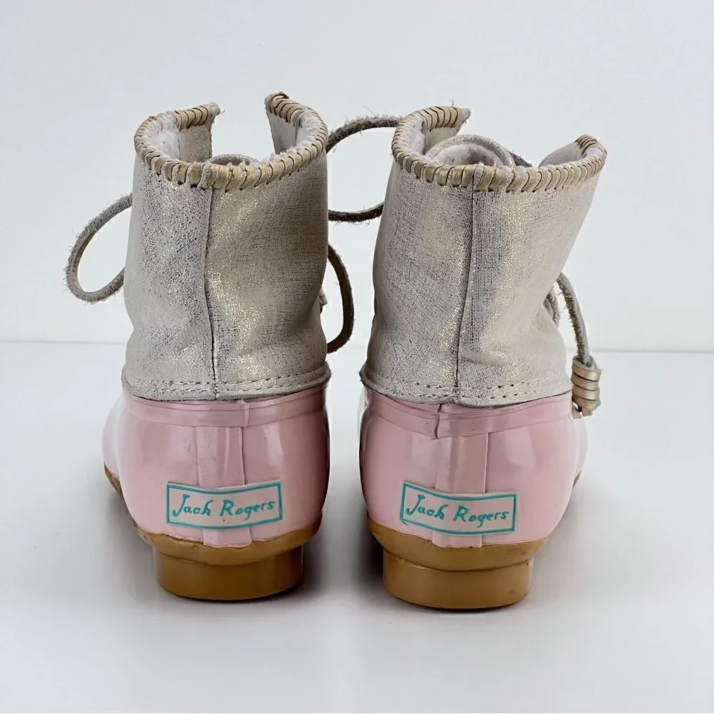 Jack Rogers Chloe Rain Boot 'Blush' Sz 6